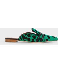 Malone Souliers Hermione Leopard-print Calf Hair Point-toe Flats - Multicolour