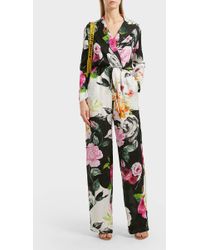 Off-White c/o Virgil Abloh Printed Silk-jacquard Jumpsuit - Multicolor