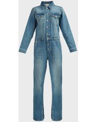 ganni denim jumpsuit
