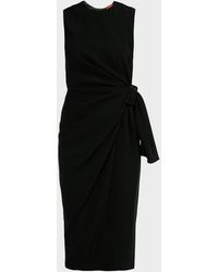 Altuzarra Harriet Side-tie Crepe Dress - Black