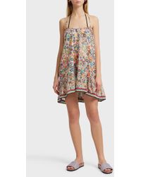 sea mosaic floral crochet dress