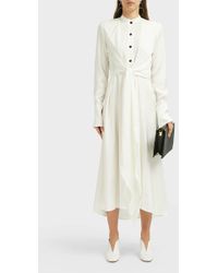 Petar Petrov Darien Tie-front Asymmetric Dress - White