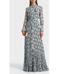 Erdem Alison Ruffled Floral-print Silk Maxi Skirt - Multicolour