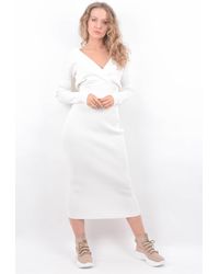 Boutique Store White Jumper & Midi Skirt Co-ord Set