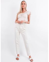 Boutique Store High Waist Belted Pleated Trousers - Multicolour