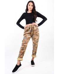 Boutique Store Camouflage Print Stretchy Magic Trousers - Multicolour
