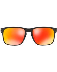 Oakley Black Holbrook Square-frame Sunglasses - Orange