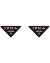 Prada Symbole Stud Earrings - Metallic