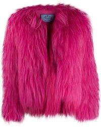Pink Fur jackets for Women | Lyst