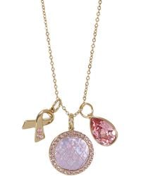 Brahmin Bca Ribbon Charm Necklace - Pink