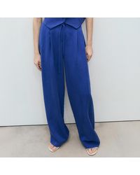 Mango - Lyocell Suit Trousers With Bow Belt - Lyst