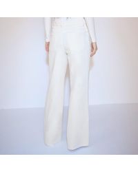 Mango - Wide Leg Corduroy Cotton Blend Jeans - Lyst