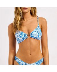 Seafolly - Sapphire Seashells Ring Front Bralette - Lyst