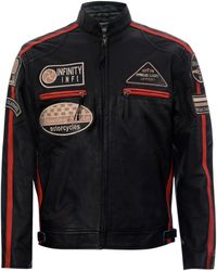 Infinity Leather - Versatile Leather Biker Jacket-Stone - Lyst