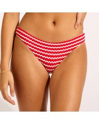 Seafolly - Chilli/ Mesh Effect Hipster Bikini Bottom - Lyst
