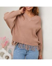 Sofiacashmere - Blush V-Neck Cashmere Blend Jumper - Lyst