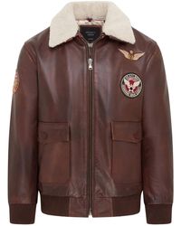 Infinity Leather - Top Gun Air Force A2 Aviator Bomber Cowhide Leather Jacket - Lyst