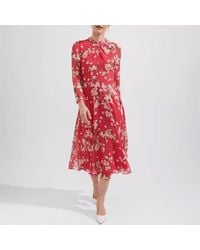 Hobbs - Floral Helena Silk Dress - Lyst