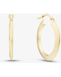 T.H.Baker - 9Ct Diamond Cut Creole Hoop Earrings 1.51.3191 - Lyst