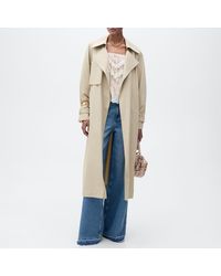 Mango - Cotton Trench Coat With Belt - Lyst