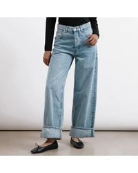 Albaray - Light Wide Leg Turn Up Jeans - Lyst