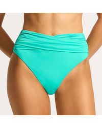 Seafolly - Aquatic High Waist Wrap Front Pant - Lyst