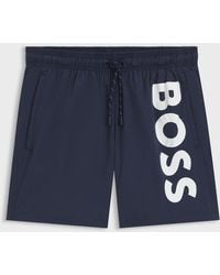 BOSS - Octopus Logo Swim Shorts - Lyst