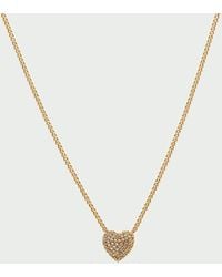 Tutti & Co - Pave Heart Necklace - Lyst