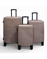 Infinity Luggage - Golden Hardshell Suitcase Robust 8 Wheel Cabin Luggage Case - Lyst
