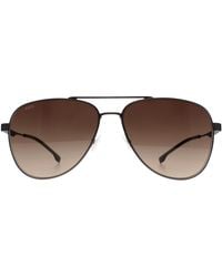 BOSS - Aviator Matte Dark Ruthenium Gradient 1641/S - Lyst