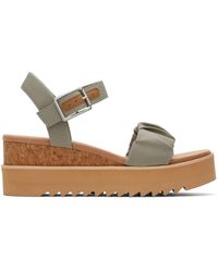 TOMS - Diana Ruched Platform Sandals - Lyst