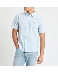 Crew - Stripe Linen Blend Shirt - Lyst