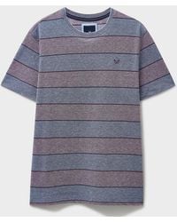 Crew - Multi Stripe Oxford Cotton T-Shirt - Lyst