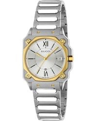 Gucci - Ya166506 G-Flat Dial Watch Stainless Steel - Lyst