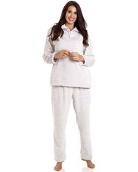 CAMILLE - Supersoft Two Piece Spot Print Pyjama Set - Lyst