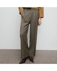Mango - Wide Leg Trousers With Elastic Waist - Lyst
