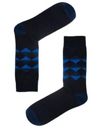 Jemsox - Diamond Pattern Comfort Top Cotton Socks - Lyst