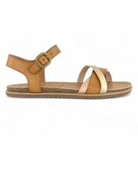 Blowfish - Tan Strappy Buckle Wedge Sandals - Lyst