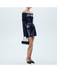 Mango - Sequin Miniskirt - Lyst