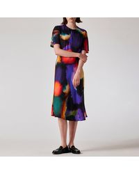 Paul Smith - Multi Patterned Midi Dress - Lyst