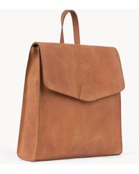 Assots London - Margaret' Distressed Vintage Real Leather Flap Over Backpack - Lyst