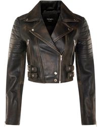 Infinity Leather - Vintage Brando Cropped Leather Jacket-Longtown - Lyst