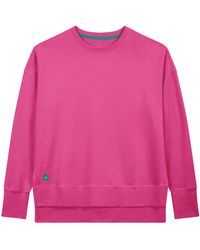 Lounge - Organic Cotton Longline Sweatshirt Hot - Lyst
