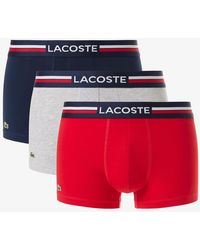Lacoste - 3 Pack Stripe Trunks - Lyst