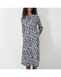 Crew - Floral Gia Twist Midi Dress - Lyst