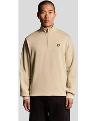 Lyle & Scott - Cotton Loopback 1/4 Zip Sweatshirt - Lyst