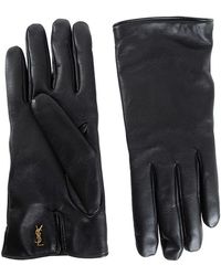 Saint Laurent - Cassandre Leather Gloves - Lyst