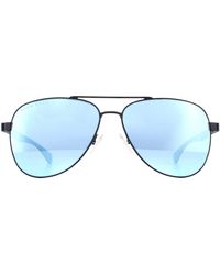 BOSS - Classic Aviator Matte Mirror Sunglasses, Metal - Lyst