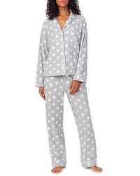 DKNY - Polka Dot Long Sleeve Notch Collar Pyjama Set - Lyst