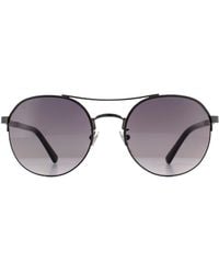 Police - Aviator Shiny Gunmetal Smoke Gradient Sunglasses - Lyst